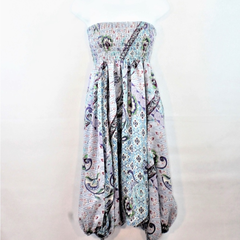 Pinkerton Silk harem pants/ jumpsuit size M Anthropologie yoga vacation beach
